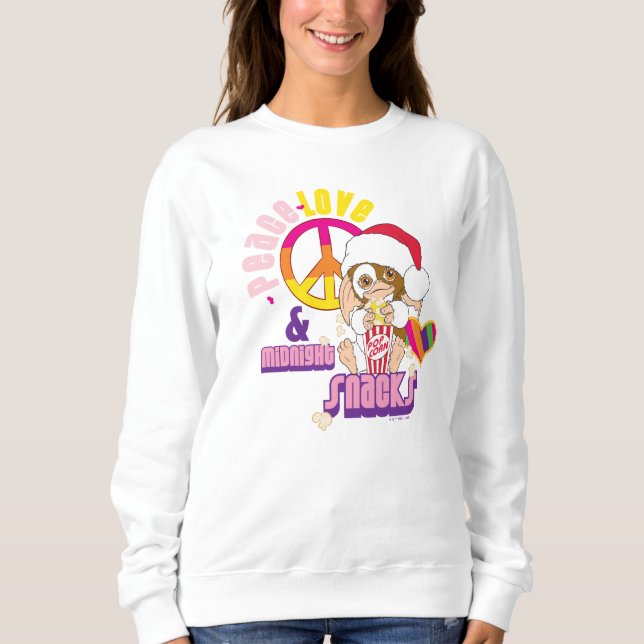 Gizmo | Peace Liebe & Midnight Snacks Sweatshirt (Vorderseite)