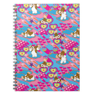 Gizmo   Pink Peace & Liebe Pattern Notizblock