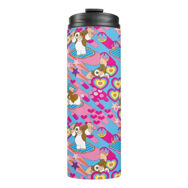 Gizmo | Pink Peace & Love Pattern Thermosbecher (Vorderseite)