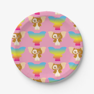 Gizmo Regenbogenmuster Pappteller