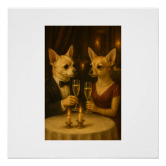 Gizmo’s Romantic Dinner - Champagne & Love Poster