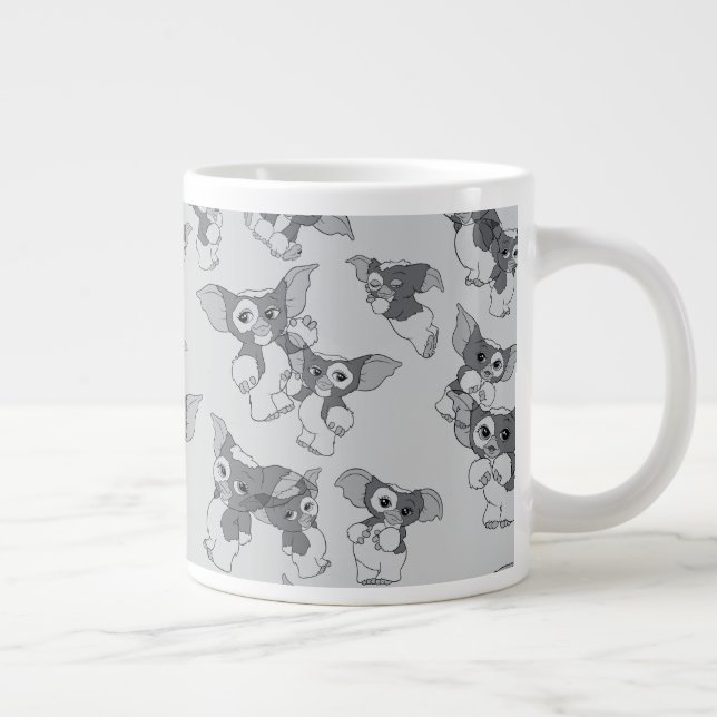 Gizmo | Schwarz-Weiß-Muster Jumbo-Tasse (Rechts)