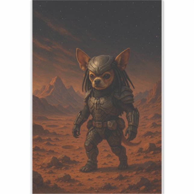Gizmo the Predator on Mars Aufkleber (Vorderseite)