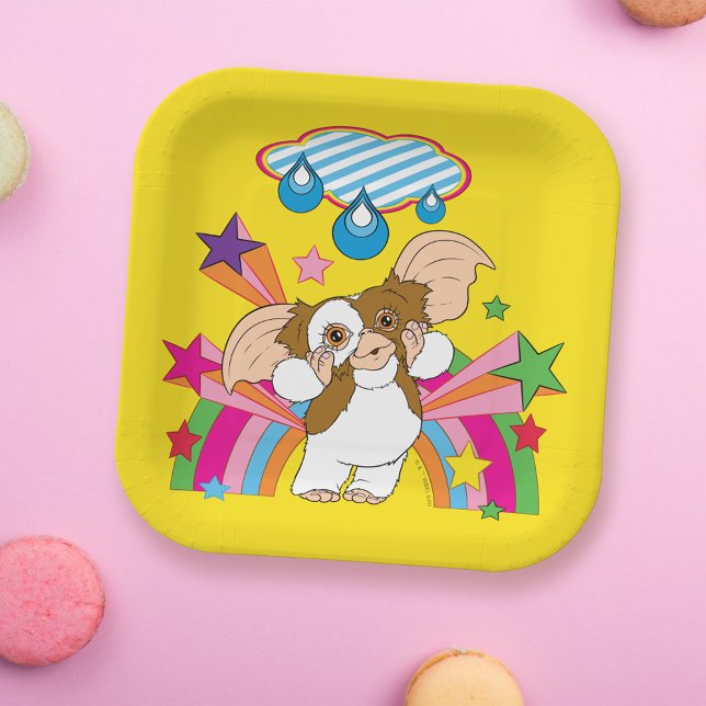 Gizmo | Träumen von Raindrops Pappteller (Paper plate on table)