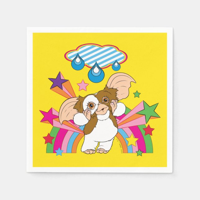 Gizmo | Träumen von Raindrops Serviette (Vorderseite)