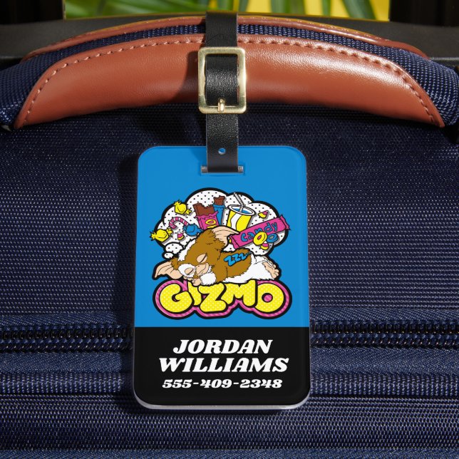 Gizmo | Träumen von Süßigkeiten Gepäckanhänger (Vorderseite Insitu 2)