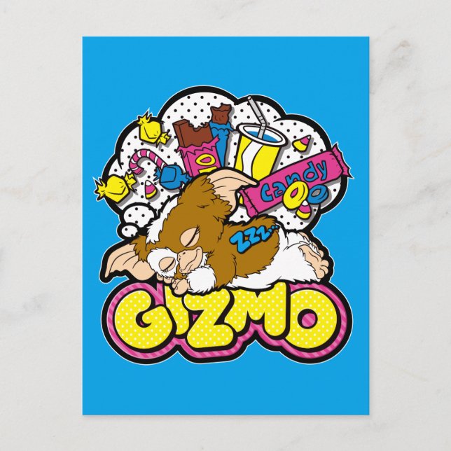 Gizmo | Träumen von Süßigkeiten Postkarte (Vorderseite)