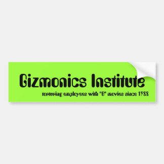 Gizmonics Institut Autoaufkleber