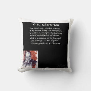 GK Chesterton Baumwoll-Kissenhülle Kissen