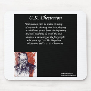 GK Chesterton & Eröffnungsbuchzeile Mousepad