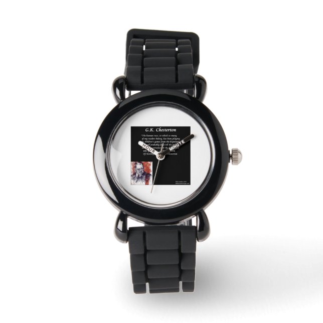 GK Chesterton & Opening Line von NapoleonBook Watc Armbanduhr (Vorderseite)