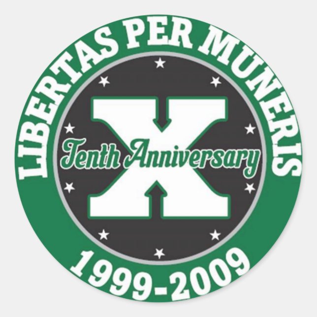 GKMMC zehnjähriger Jahrestagsaufkleber Runder Aufkleber (Vorderseite)