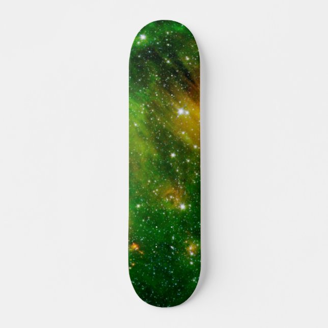GL490 Green Gas Cloud Nebula - NASA Space Foto Skateboard (Vorne)