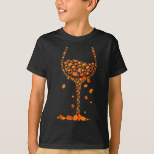 Gl of Wine Maple Leaf Herbst Sonnenschein Wein T-Shirt
