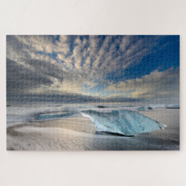 Glacial Blue Ice am Jokulsarlon Beach in Island Puzzle