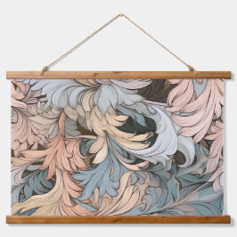 Glacial Flora Symphony Winter Botanical Wandteppich Mit Holzrahmen