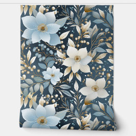 Glacial Garden Winter Botanisch Tapete