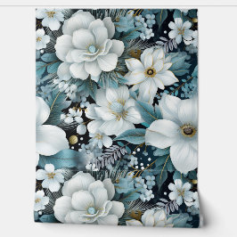 Glacial Garden Winter Botanisch Tapete