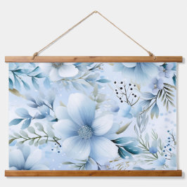 Glacial Garden Winter Botanisch Wandteppich Mit Holzrahmen