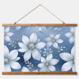 Glacial Garden Winter Botanisch Wandteppich Mit Holzrahmen