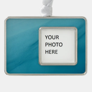 Glacial Melt Abstrakt Nature Fotografy Rahmen-Ornament Silber