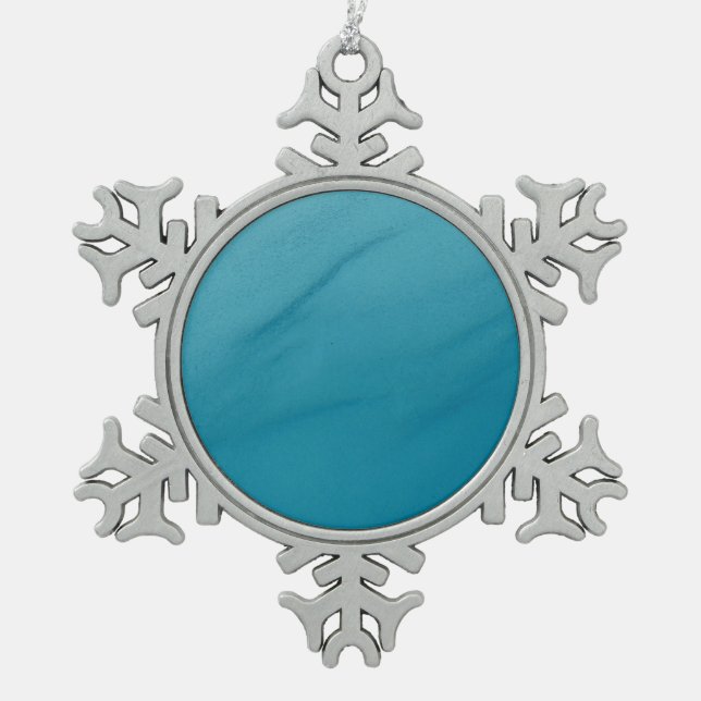 Glacial Melt Abstrakt Nature Fotografy Schneeflocken Zinn-Ornament (Vorderseite)