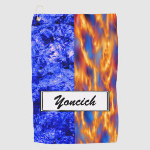 Glaciem et Ignis by Kenneth Yoncich Golfhandtuch