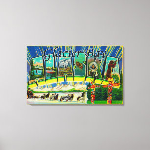 Glacier Bay, Alaska - große Buchstabe-Szenen Leinwanddruck