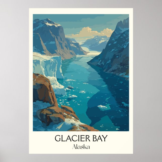 Glacier Bay Alaska National Park Glacier Poster (Vorne)