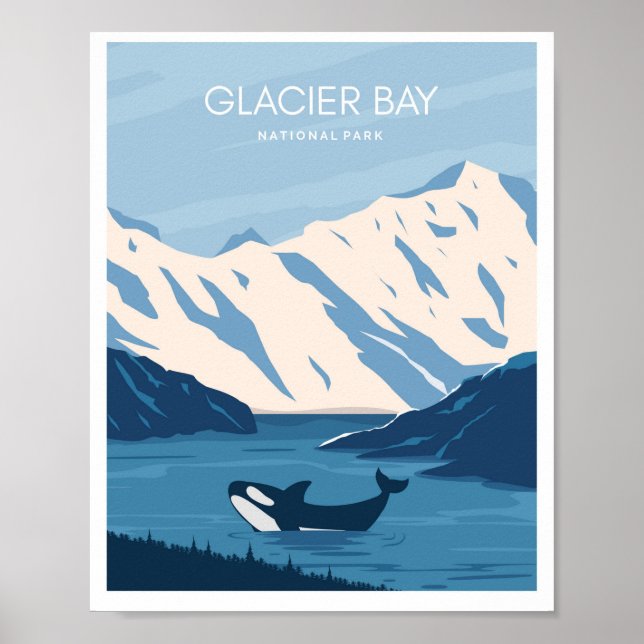 Glacier Bay Alaska Nationalpark Poster (Vorne)