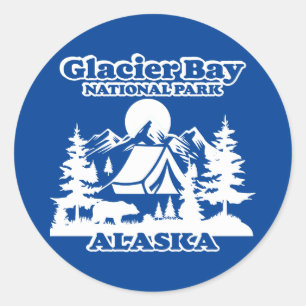 Glacier Bay Alaska Runder Aufkleber