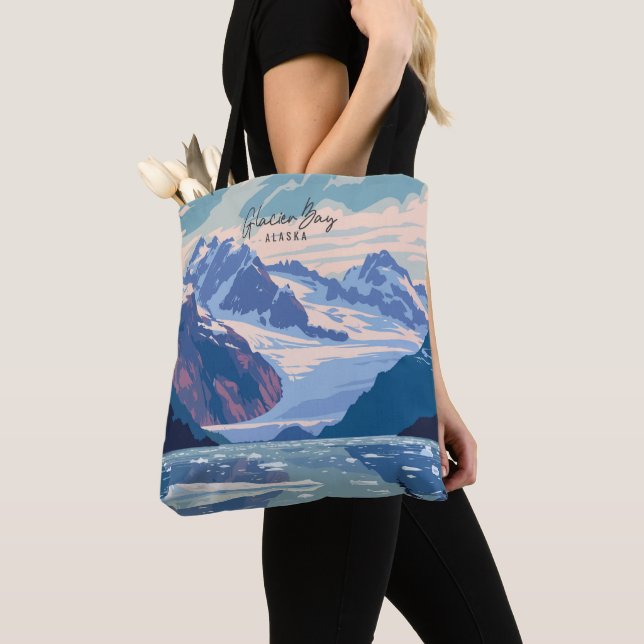 Glacier Bay Alaska Vintage Kunst (Von Nahem)