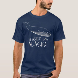 GLACIER BAY ALASKA Whale Watching Print T-Shirt