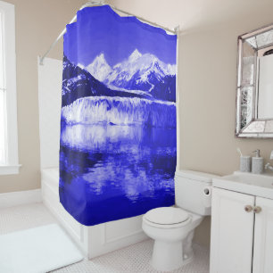 Glacier Bay Blue Duschvorhang