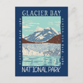 Glacier Bay National Park Alaska Retro Not leidend Postkarte