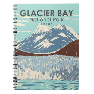 Glacier Bay National Park Alaska Vintage Notizblock