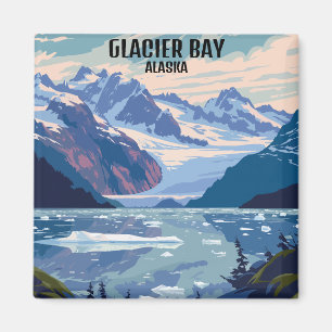 Glacier Bay National Park Alaska Vintage Reise Magnet