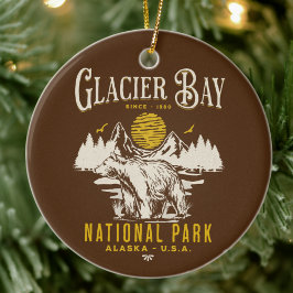 Glacier Bay National Park Forest Landscape Keramik Ornament