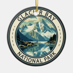Glacier Bay National Park Illustration Reisen Art Keramik Ornament