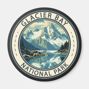 Glacier Bay National Park Illustration Reisen Art Magnet