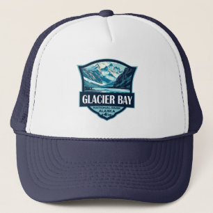 Glacier Bay National Park Illustration Retro Truckerkappe