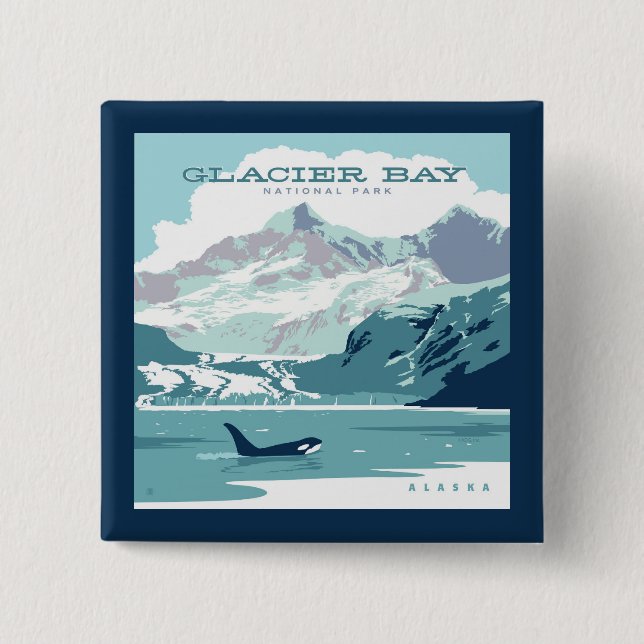 Glacier Bay National Park | Orca Button (Vorderseite)