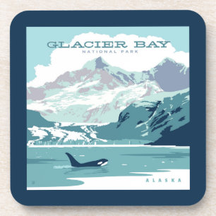 Glacier Bay National Park   Orca Getränkeuntersetzer