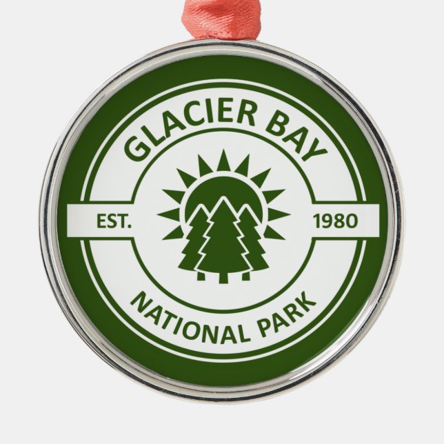 Glacier Bay National Park Ornament Aus Metall (Vorne)