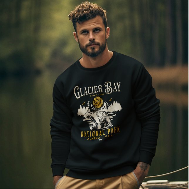Glacier Bay National Park Quaint Forest Scenery Sweatshirt (Von Creator hochgeladen)