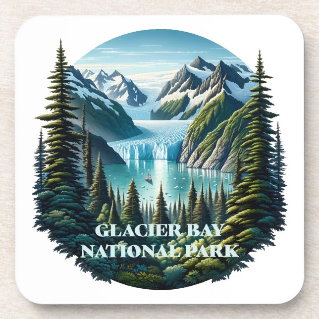 Glacier Bay Nationalpark Alaska Getränkeuntersetzer (Vorderseite)