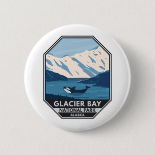 Glacier Bay Nationalpark Alaska Kunst, Dichtung un Button