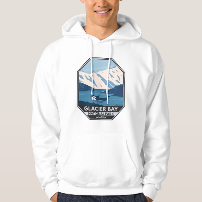 Glacier Bay Nationalpark Alaska Kunst, Dichtung un Hoodie (Vorderseite)