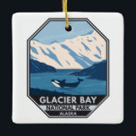 Glacier Bay Nationalpark Alaska Kunst, Dichtung un Keramikornament<br><div class="desc">Glacier Bay Park Vektorgrafik Design. Der Park ist eine heimat,  ein lebendes Labor,  ein Nationalpark,  eine ausgewiesene Wildnis,  ein Biosphärenreservat und ein Weltkulturerbe.</div>
