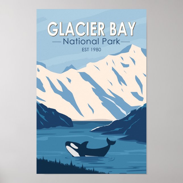 Glacier Bay Nationalpark Alaska Kunst, Dichtung un Poster (Vorne)